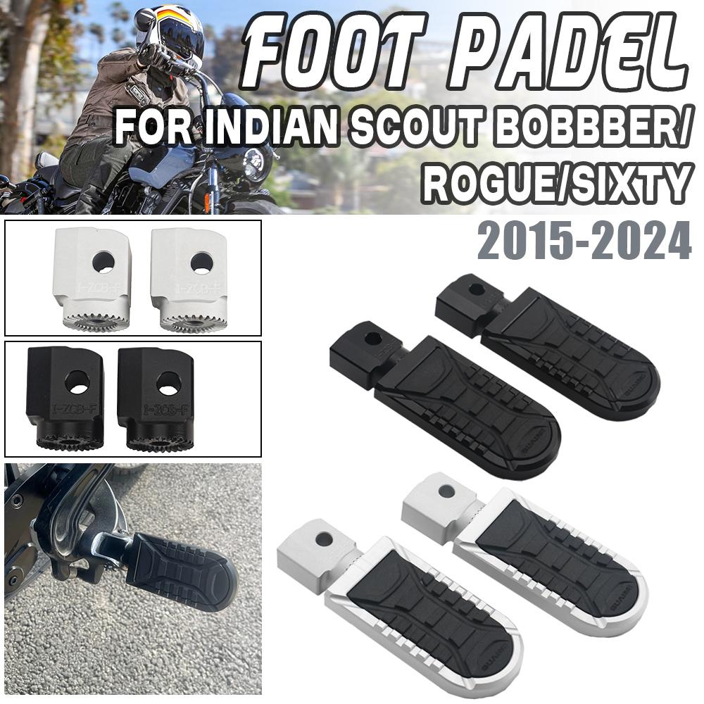 For Indian Scout Bobber Twenty Sixty ABS Rogue Rotatable FootPegs Rest Motorcycle Front Footrest 360 Degree Adjustable Foot Pegs