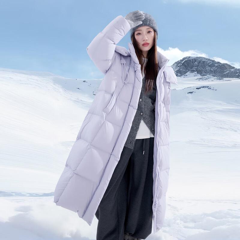 Sancai Plus Size Women's Long Hooded 90% Duck Down Winter Jacket