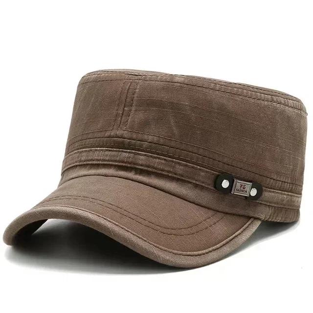 Unisex Fs Label Washed Flat Baseball Caps Spring Autumn Adjustable Casual Baseball Caps Outdoor Sunscreen Hat Sports Cap