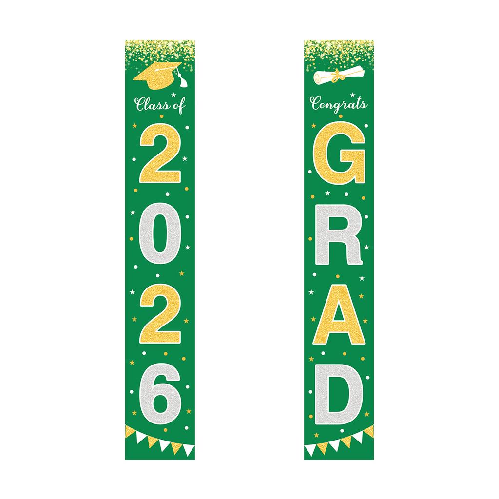 Graduation Season Theme Party Decoration Door Curtain Pendant Graduation Ceremony Arrangement Polyester Cloth Couplet