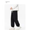 Men's Gray Heather Drawstring Joggers - Oversized Casual Streetwear Sweatpants with Elastic Cuffs