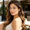 Xiaomi Women Rimless Square Sunglasses UV400 Gold Alloy Temples Multi Color Fashion Daily Shades