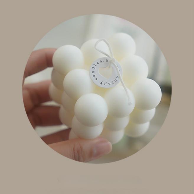 New Arrival Decorative Luxury Bubble Scented Candles with Clear Gift Box Handmade Long-lasting Holiday Easter Aesthetic