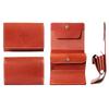 Mini Tri-fold Wallet for Women and Men, Genuine Leather, Palm-Sized Wallet - Minit - Small Wallet, Large Capacity, Tochigi Leather, Pouch