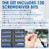 141in1 Precision Screwdriver Set Professional Repair Screwdriver Tool Kit with 120 Bits and 21 Accessories for Computer Eyeglass