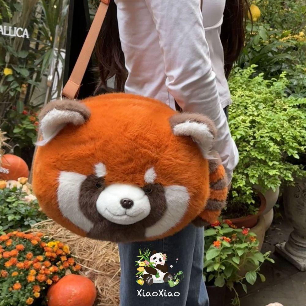 Flower Red Panda Plush Bag Plush Toy Plush Doll Schoolbags Raccoon Backpacks  Girls Boys