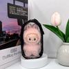 For LABUBU MONSTERS Transparent Colorful Protector Case Doll Accessories Organizer Plush Doll Display Bag Outdoor with Keychain