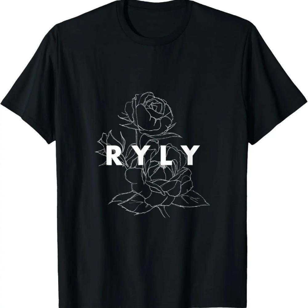 

Black Rose Print T-Shirt XXXL