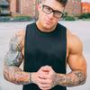 GYM ANIMAL Fitnessstudios Kleidung Bodybuilding Tanktops Herren Hemd Fitnesskleidung Weste Singlet Ärmelloses Hemd Einfache Baumwolle Muskel Unterhemd