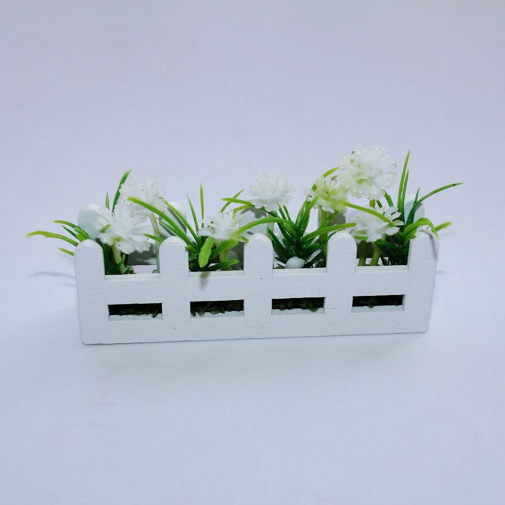 Decor Garden Miniature Potted Plants 1:12 Scale Doll Plants Fake Daisy  Kids Toys