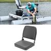 Folding Boat Seat with Backrest, Thick Foam Padding, Heavy Duty Marine Grade Aluminum Hinge, Lightweight Foldable Chair for Bass Canoe Pontoon Boats