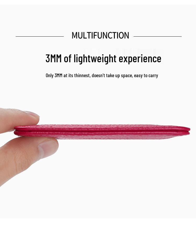 Porta-cartões Fino em Couro Genuíno: Vários compartimentos para cartões, porta-moedas compacto, porta-cartões em couro de vaca e porta-carteira de motorista.