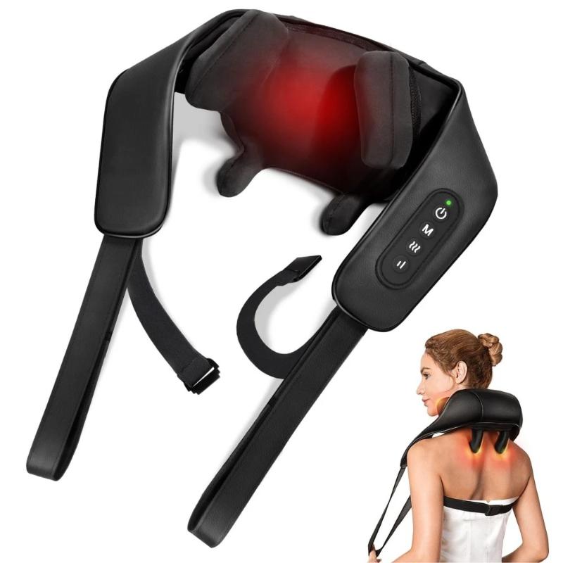 Multi Functional Trapezius Muscle Shoulder and Neck Kneading Device, Cervical Spine, Neck, Shoulder Hot Compress Massage, Shawl
