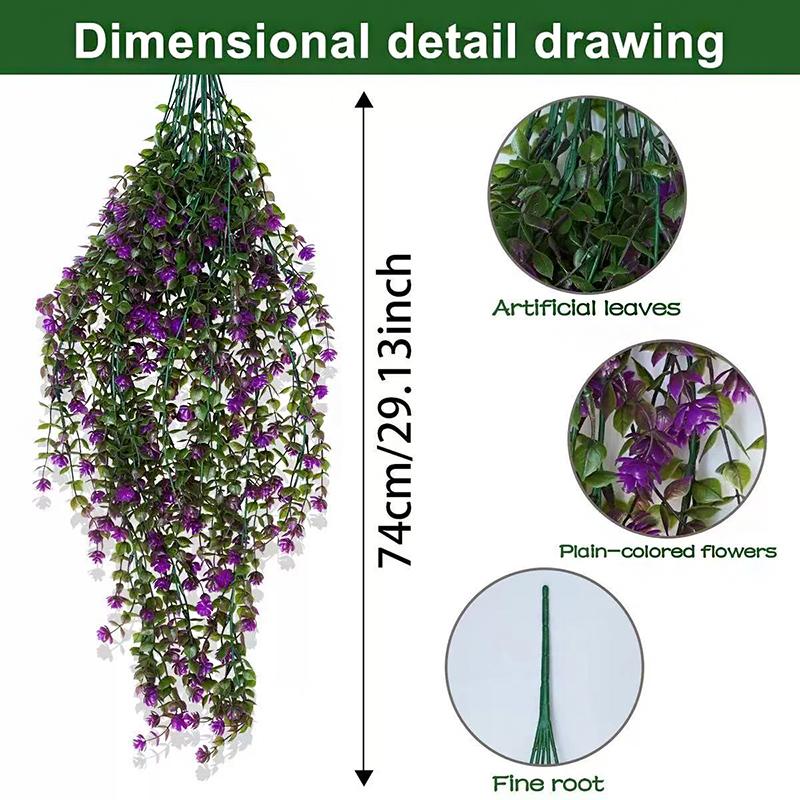 4PC Vibrant Garden Simulation Vines Balcony Fade-Proof Daisy Wedding Multicolored Home Decor Multiple Options Available