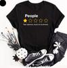 Leute 1 Stern Absoluter Albtraum Würde es Nicht Empfehlen Lustiges Unisex T-Shirt Top