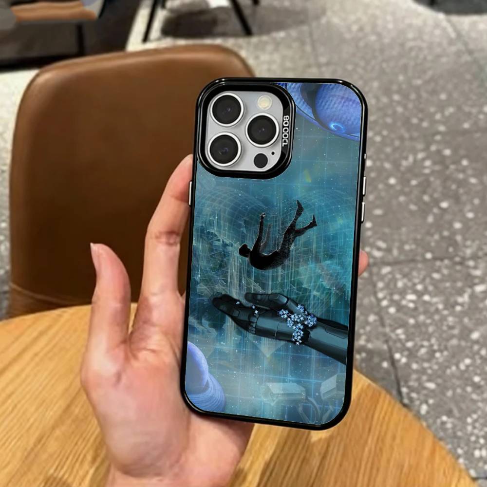 Epic Sci-Fi M-Murderbot   Phone Case For iPhone17,16,15,14,13,12,11 Plus,Pro Max Colored Silver Plated Inside Cover