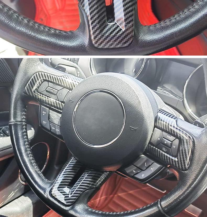 Kohlefaser-Lenkradverkleidung für 2015-2023 Ford Mustang
