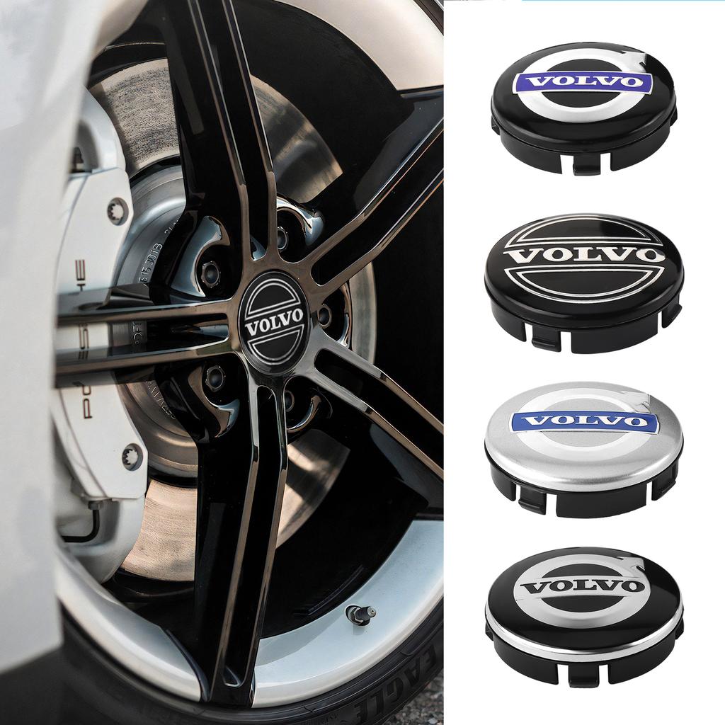 4Pcs 64mm Car Wheel Center Hub Caps Badge Decal Wheel Cover For Volvo R V50 S40 XC90 XC60 V40 V60 XC70 C30 S60 S80 V70 XC40 V90