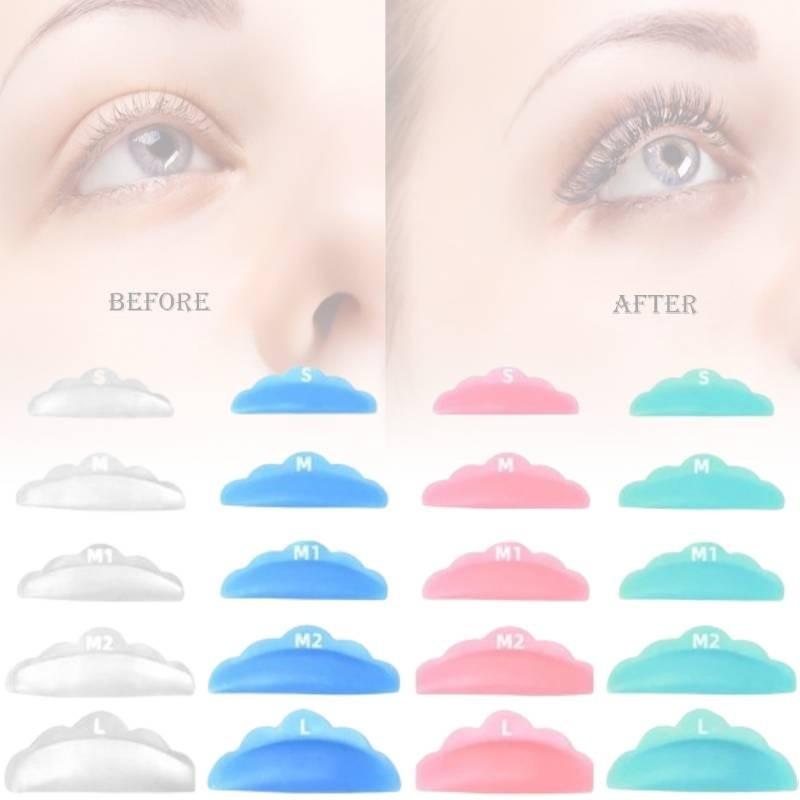 High-quality Silicone Eyelash Curling Pads Set Of Five Pairs In Assorted Colors For Perfect Lash Curls