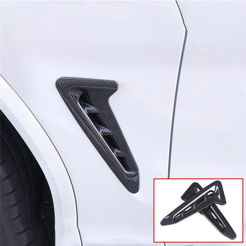 NEW-1Pair Front Side Fender Air Outlet Cover Trim For BMW X3 G01 X4 G02 2018-2025 Car Styling Vent Fender Accessories Chrome Sil