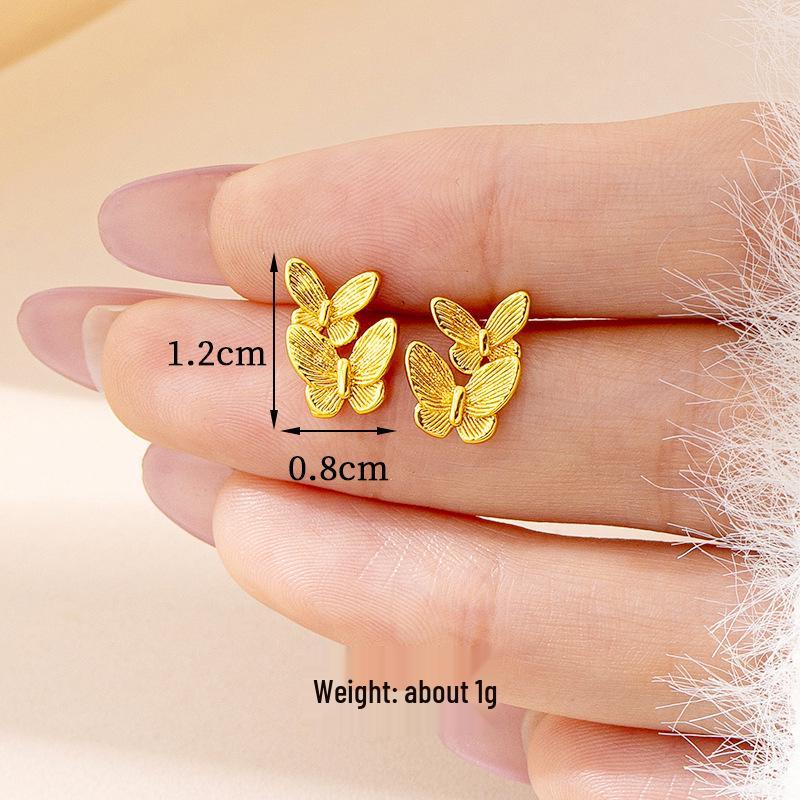 Cercei imitație aur nisipiu de înaltă calitate: Design cu ciucuri de lungă durată pentru femei, Accesorii din cupru transfrontaliere