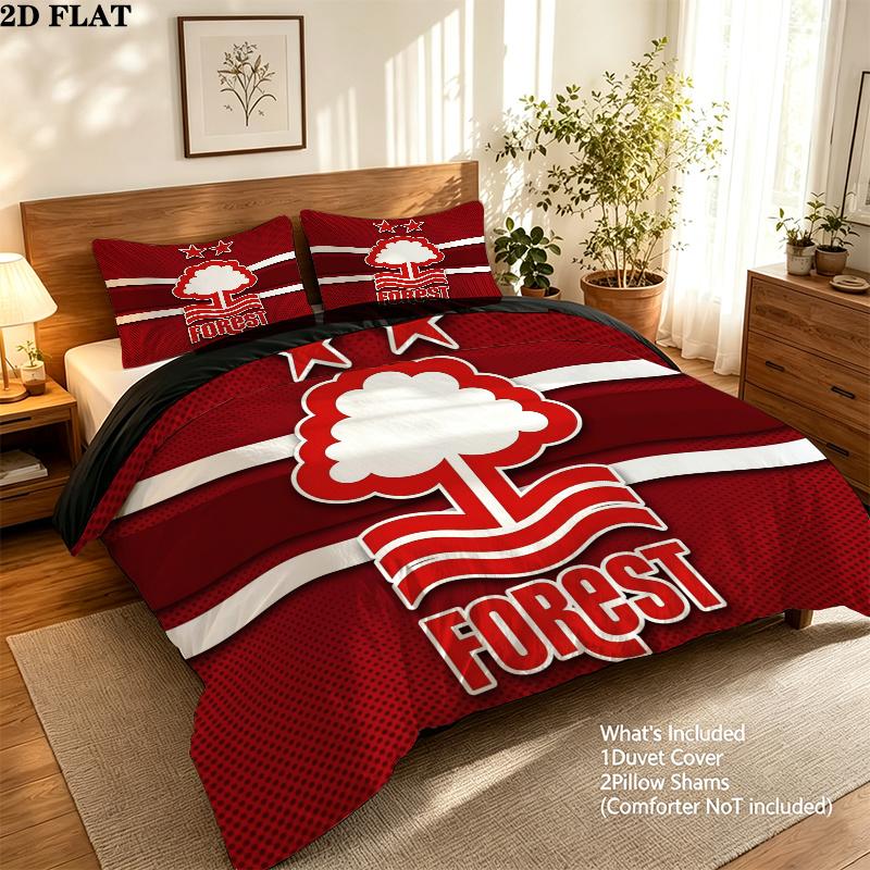 Nottingham Forest Pattern Bedding Quilt Set  Home Decoration  Gift (1 * duvet cover + 2 * pillowcase  without core)