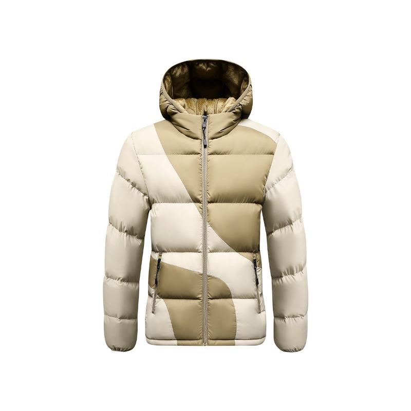 

Мужская зимняя куртка с капюшоном, утепленная хлопком, повседневная, трендовая, утолщенная, контрастного цвета 4XL