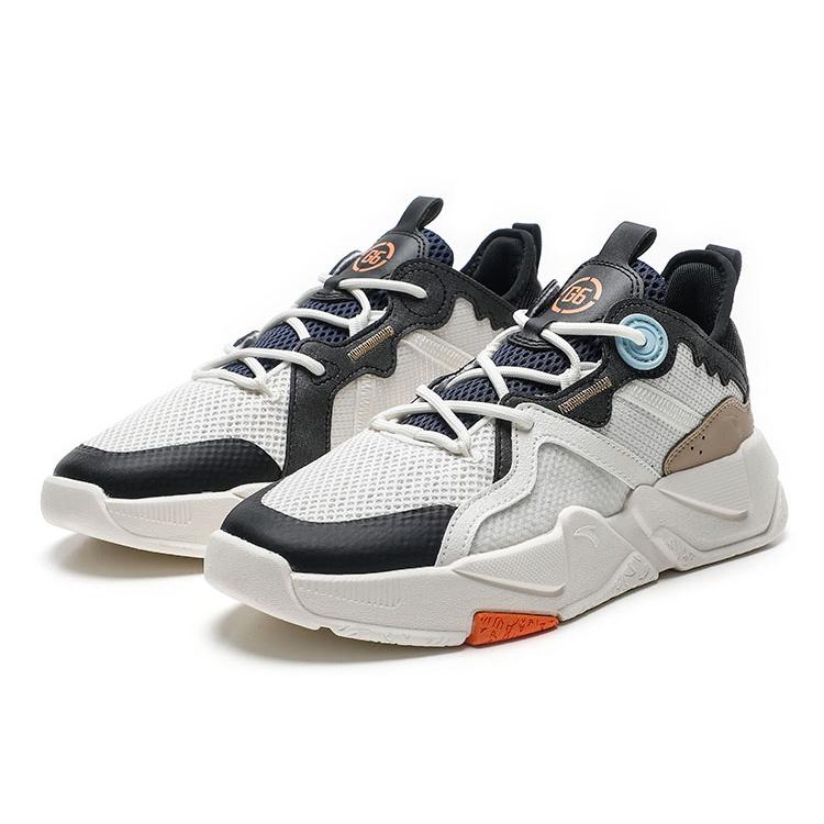 Anta G6 Life Collection Comfortable Low top Sports Casual Shoes Men's White Black Blue 112238083-9