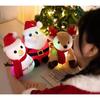 Snowman Glowing Elk Santa Claus Plush Toy Cartoon Stuffed Doll Decoration Gift