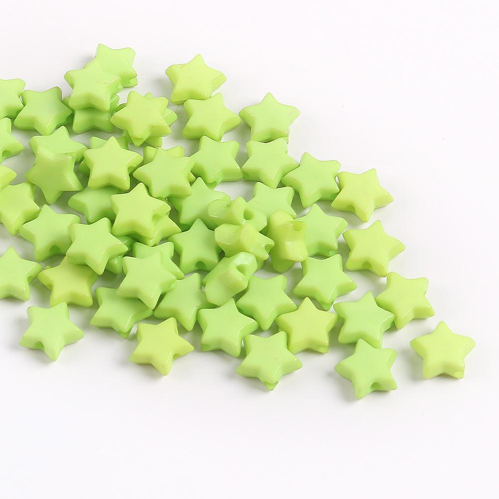 Akrylová 9mm Korálka Pentagram Jednofarebná Korálka Hviezda Voľná Korálka Korálka Korálka Membrána DIY Náhrdelník Náramok Šperkové Doplnky