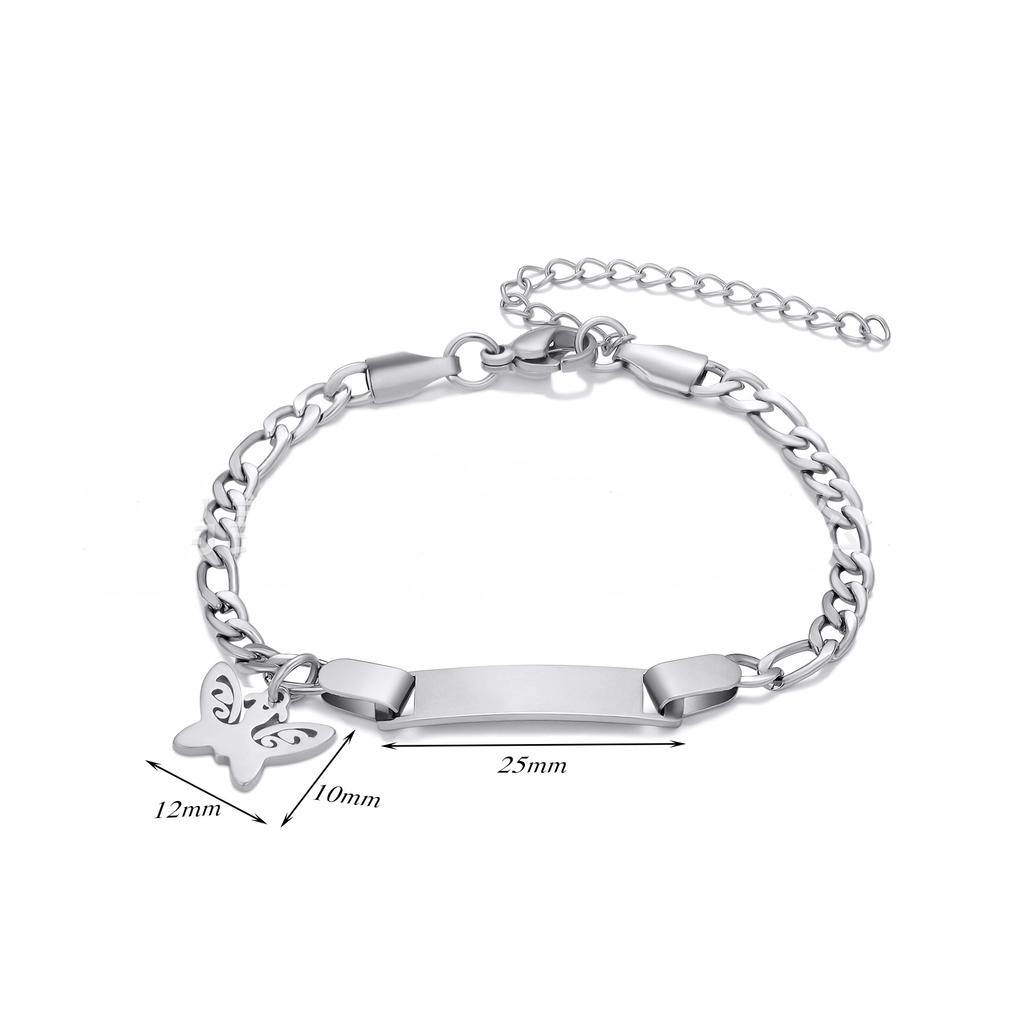 Custom Name Couple Bangle For Women Laser Engraved Letter Words Stainless Steel Figar Link Chain Personalized Bangle