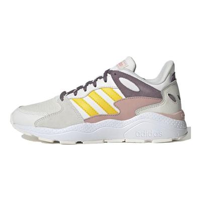 Neo Crazychaos 1.0 Comfortable Leather Shock Absorption Non-Slip Low-Top Casual Running Shoes Women Sneaker White Yellow Brown EG8751