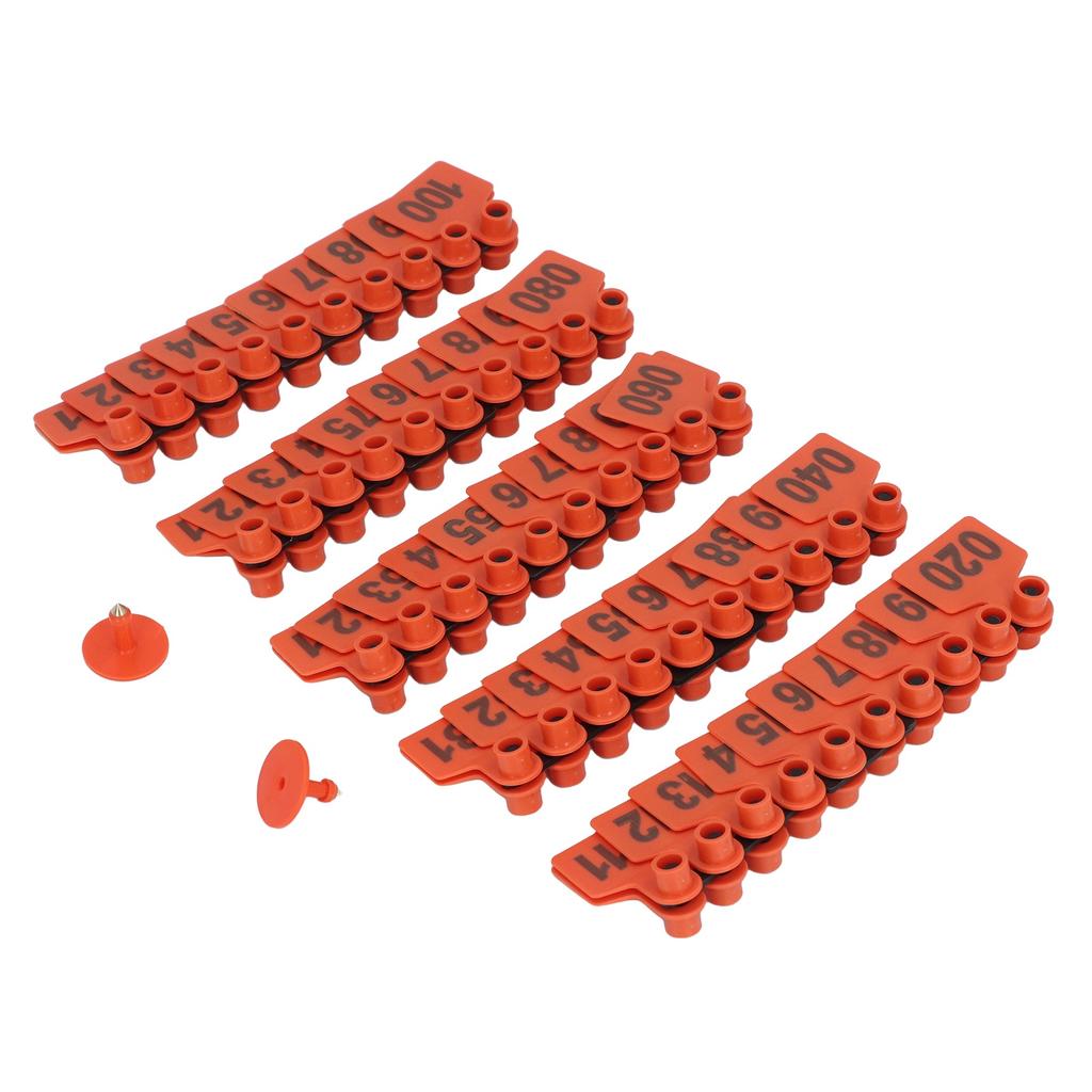 100 STÜCK Rinderohrmarken Nummeriert 001?100 Vieh Tierohrmarken für Kühe Kälber Schweine Ziegen Tier