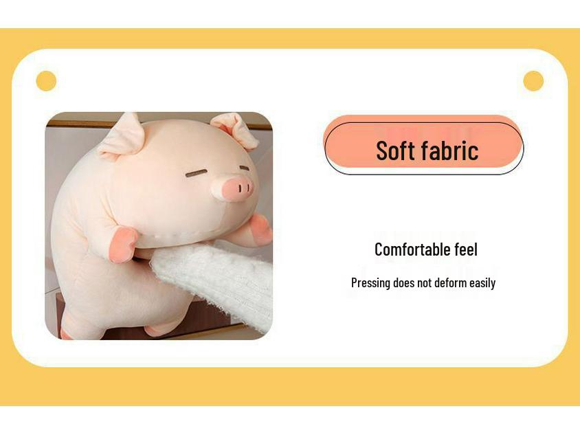 Cute Pig Plush Pillow: Washable Stuffed Toy Doll for Sleeping or Girls' Birthday Gift