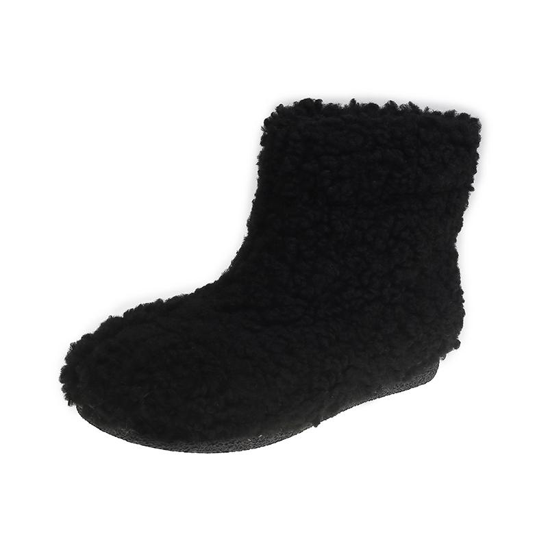 Fashion Women Fur Ankle Boots Flats Short Plush Casual Shoes 2025 Trend Winter Suede Snow Boots New Fashion Woman Sneakers Mujer Botas