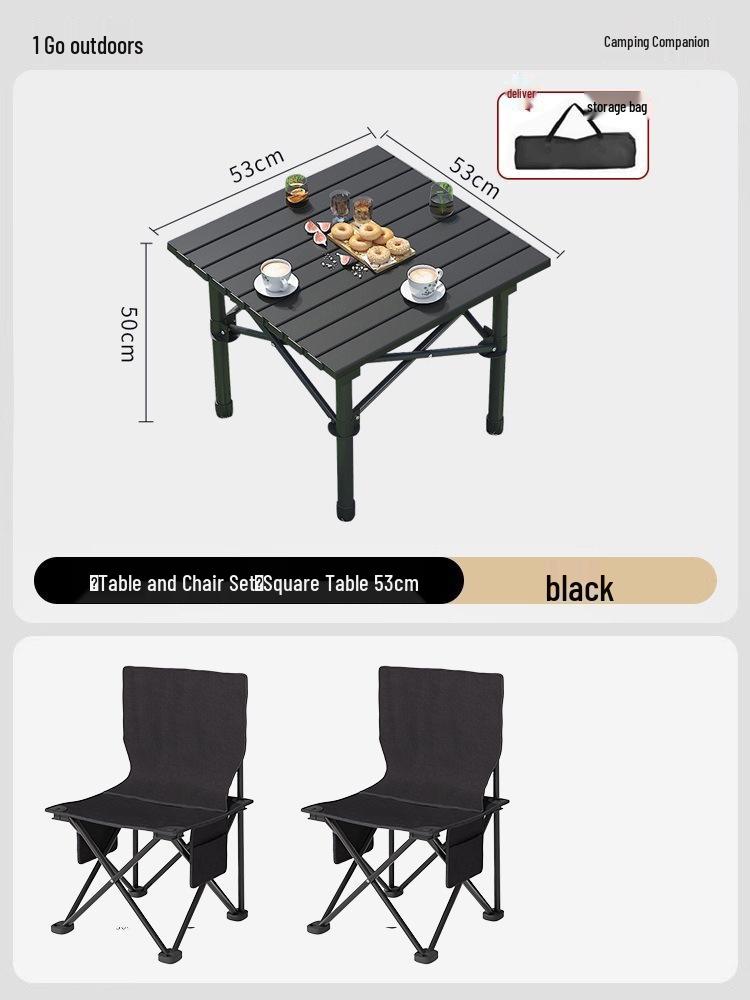 Portable Outdoor Folding Table & Chair Set - Perfect for Camping & Picnics