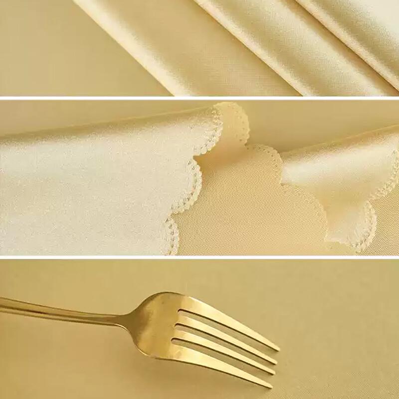 XinPingsen Satin Unifarbene Runde Tischdecke