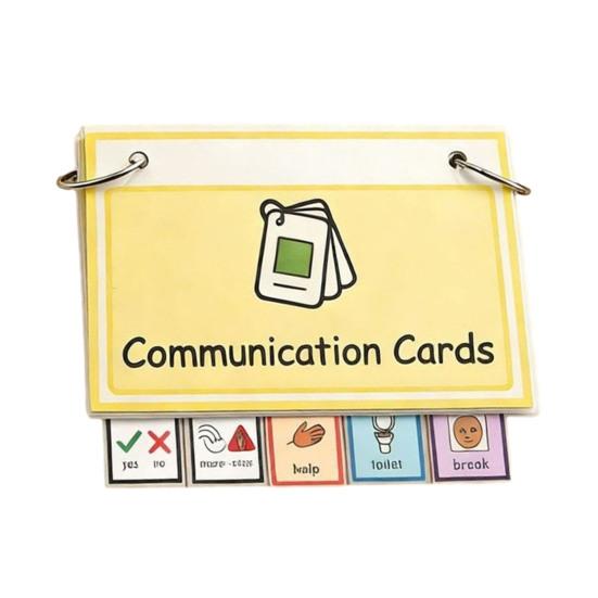 Yousheng Basic Needs Communication Cards Set Visual Aid Flash Cards for Non-Verbal Speech Delay Portable Picture Exchange System for Special