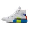 Converse Chuck Taylor All Star Comfortable Versatile Trendy Classic High-Top Canvas Shoes Unisex Sneakers White Blue 173184C