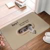 Hey I Just Want to Say Happy Day Crocodile Pattren Front Door Mat Anti-Slip Indoor Doormat Garden Garage Entrance Rug Carpet