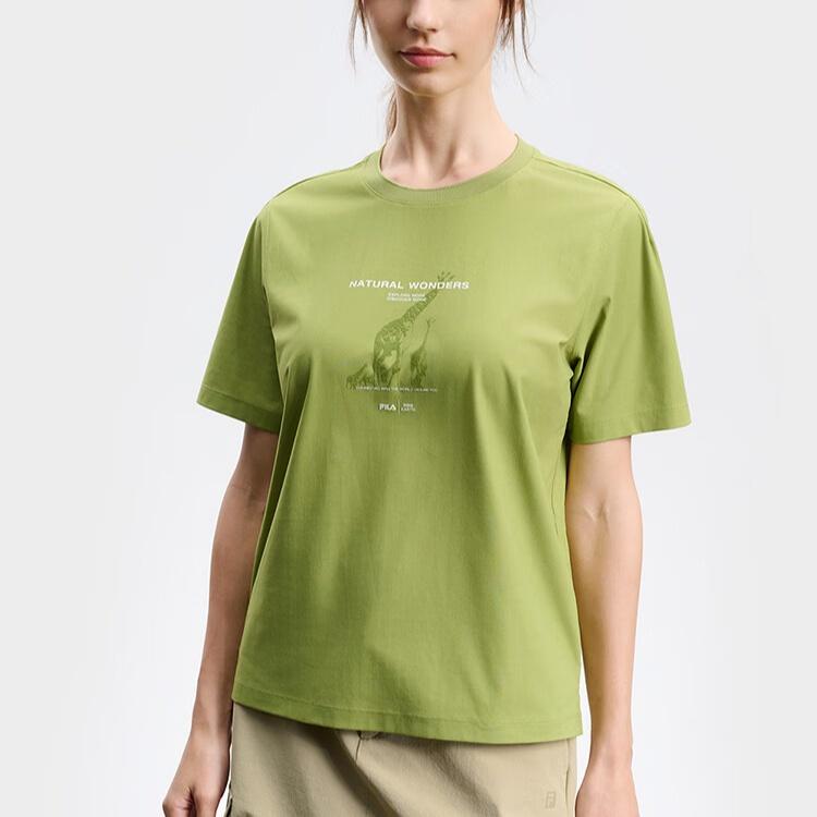 FILA x BBC EARTH T Shirt Women's Mustard Powder A11W437110F-MT