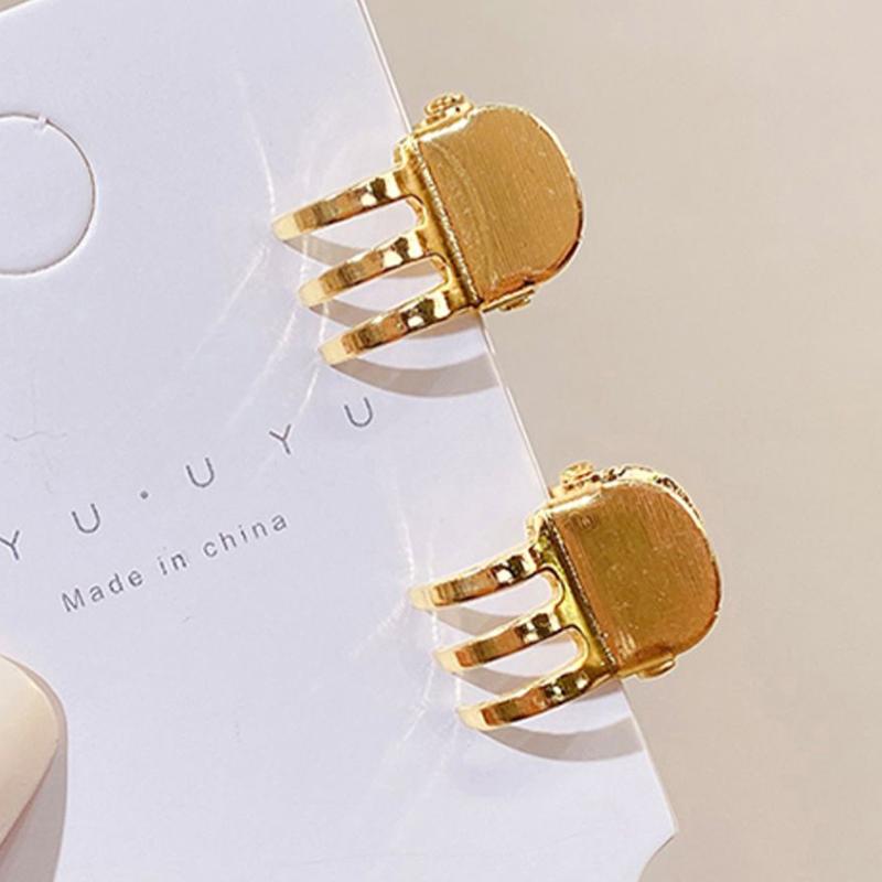 5Pcs Vintage Small Metal Hair Claws Sweet Mini Hair Clips Durable Styling Hair Accessories For Women Beauty Accessory Classic Clamp Jaw Claw Clip