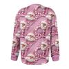 Women's Fashion Christmas Printed Long Sleeve Knitted Cardigan Button Down Jacket