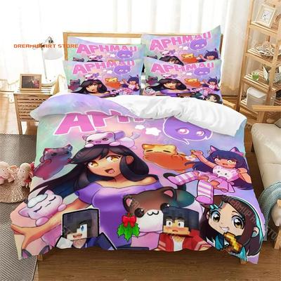 MyStreet Aphmau 3D Gedruckter Bettbezug Kissenbezug Bettwäsche Set Einzel Doppel Queen King Größe Für Schlafzimmer Dekoration