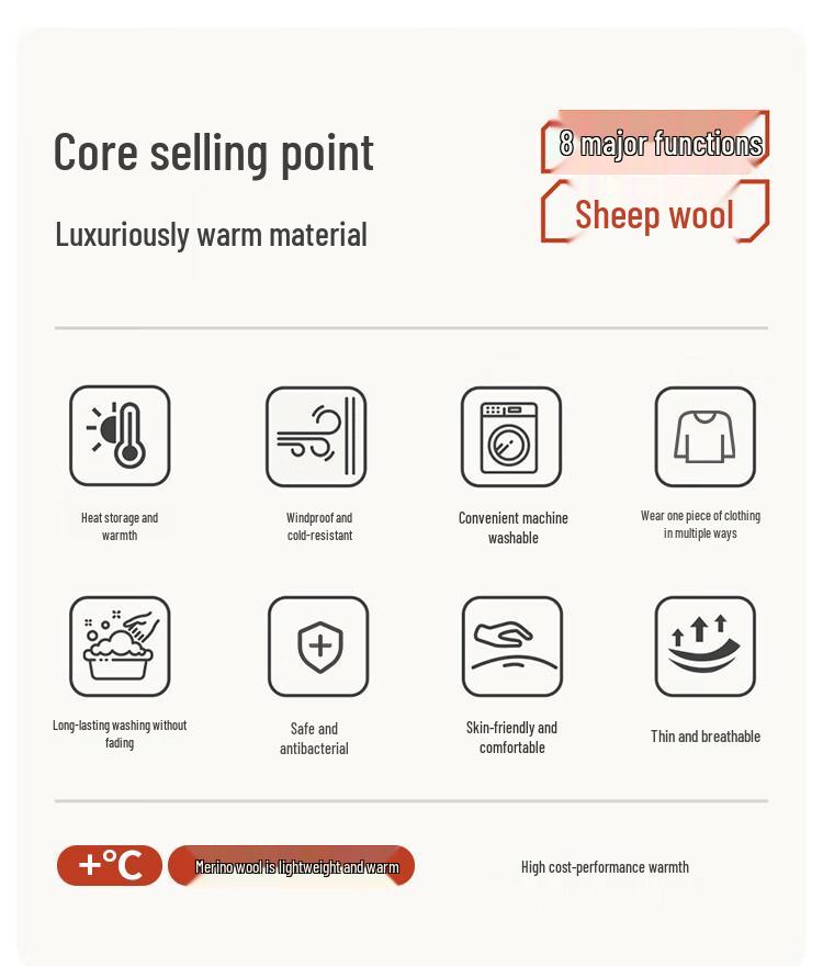 Maoren Men's 10A Antibacterial Light Warm Wool Jacket