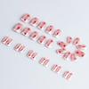 30 Valentine's Day Heart-Shaped Two-Tone Pink Nail Art Tips