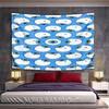 Blue Pattern with Cartoon Eyeballs Pattern Wall Hanging Tapestry Decorative Tapestry Home Decor for Bedroom and Living Room