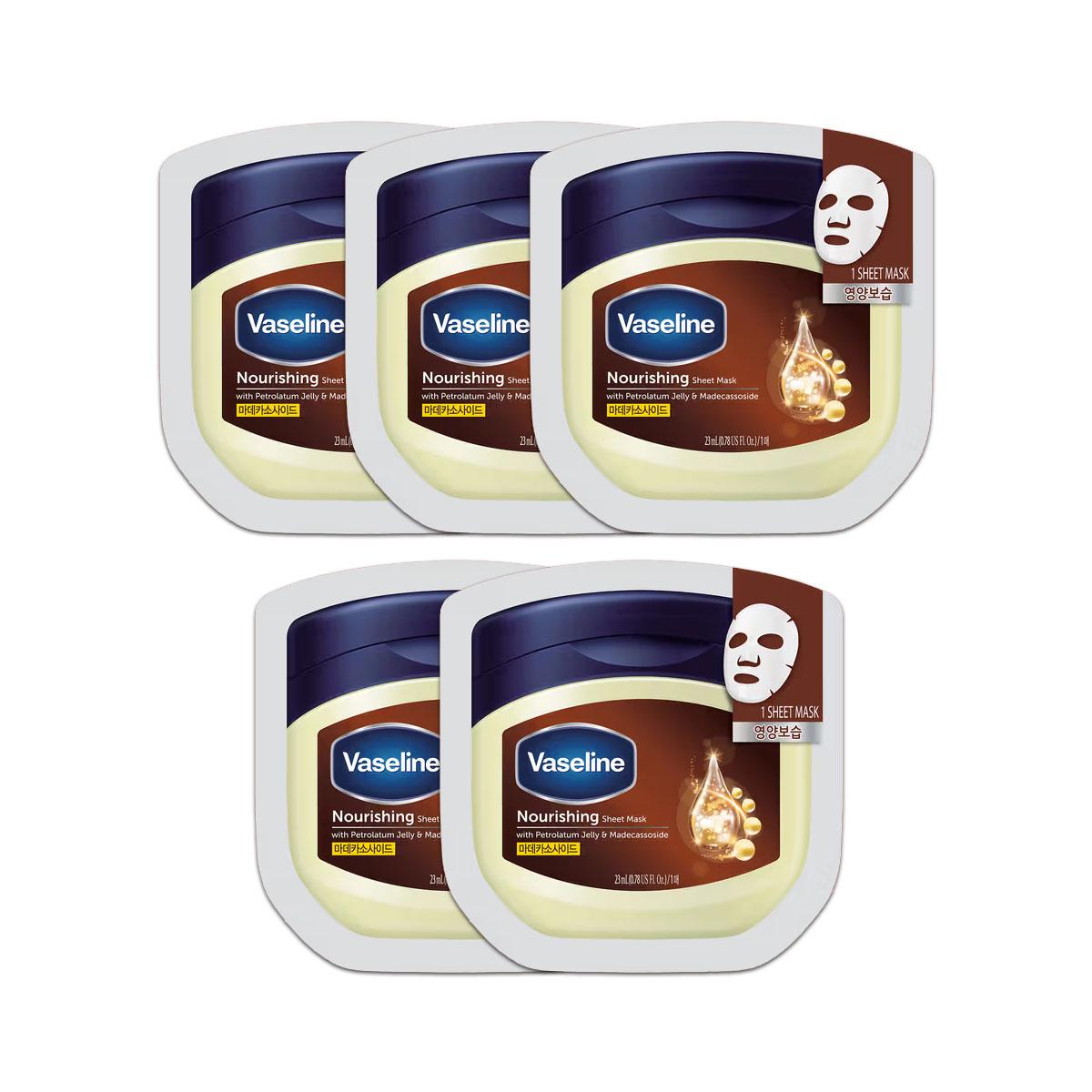 Vaseline Madecassoside Nourishing Moisture Sheet Mask – 23 ml(5 Sheets/10Sheets/20Sheets) Madecassoside x 5Sheet