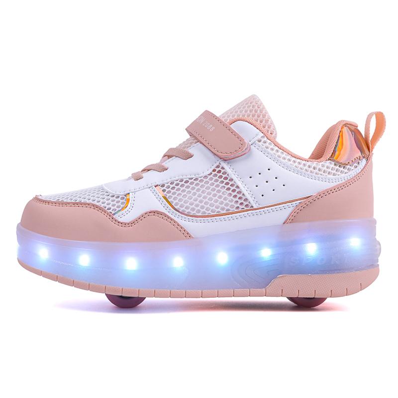 Summer Kid's Luminous Sneaker Rubbing Shoes Children's Shoes Charging Lamp Shoes Kids Glowing Sneakers