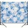 1Pcs Blue White Artificial Rose Wall Decoration Background Backdrop For Photo Studio Photo Booth Party